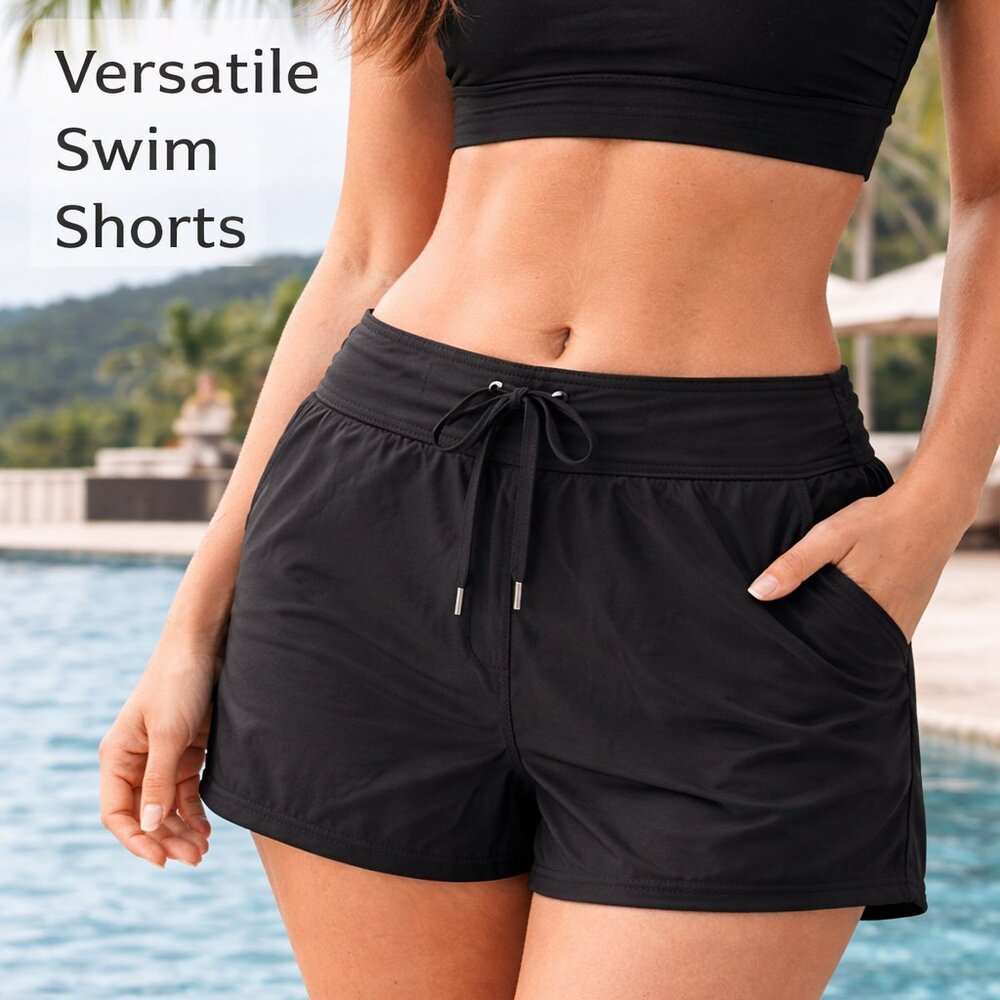 Summer Mae Women's black swimshorts